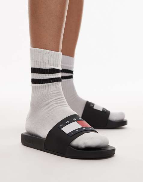 Tommy Jeans - Claquettes à drapeau - Noir - view 1