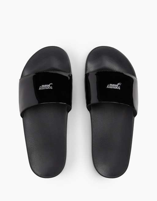 Tommy Jeans claquettes vernies noires, 3 de 7