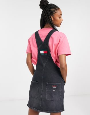 tommy jeans classic dungaree dress
