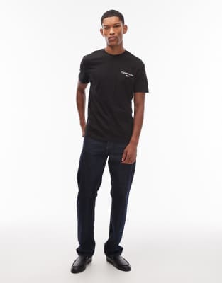 Tommy Jeans Classic Linear Back Print T-shirt In Black