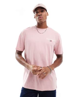 Tommy Jeans Classic Linear Back Print T-shirt In Pink