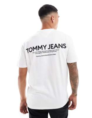 Tommy Jeans Classic Linear Back Print T-shirt In White