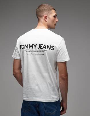 Tommy Jeans Classic Linear Back Print T-shirt In White