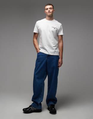 Tommy Jeans Classic Linear Back Print T-shirt In White
