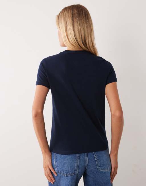Tommy Jeans classic logo t-shirt in navy, 4 of 4