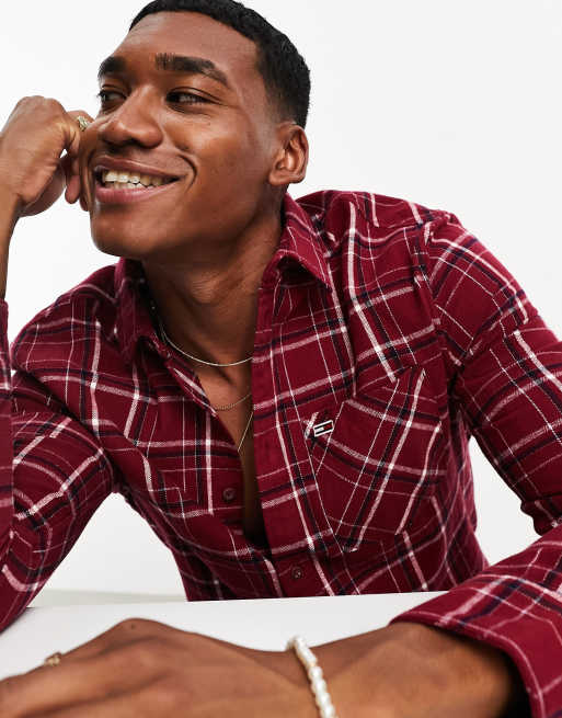 Tommy Jeans classic pocket shirt in red check, 4 of 4