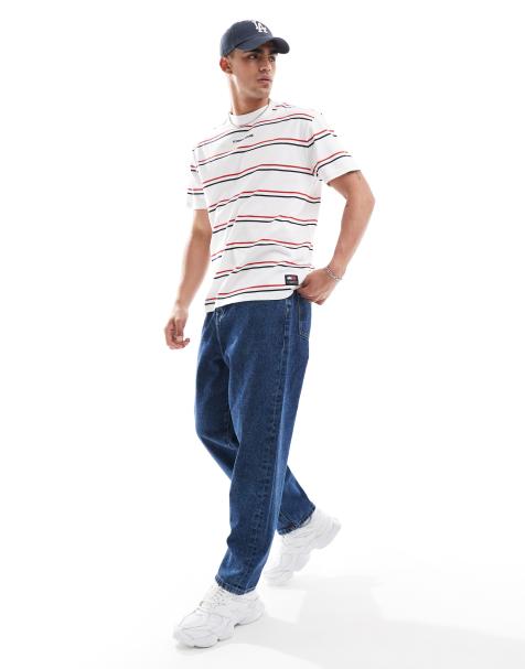 Tommy Jeans classic stripe t-shirt in white - view 1