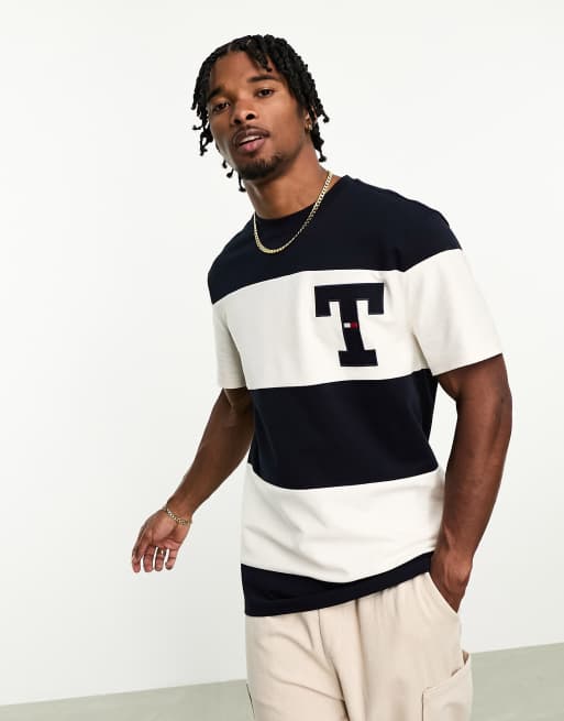 Tommy jeans classic stripe best sale t shirt