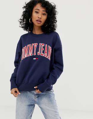 tommy jeans clean logo sweatshirt