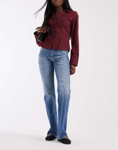 Tommy Jeans - Cleo - Blå bootcut-jeans med mellemhøj talje - view 1