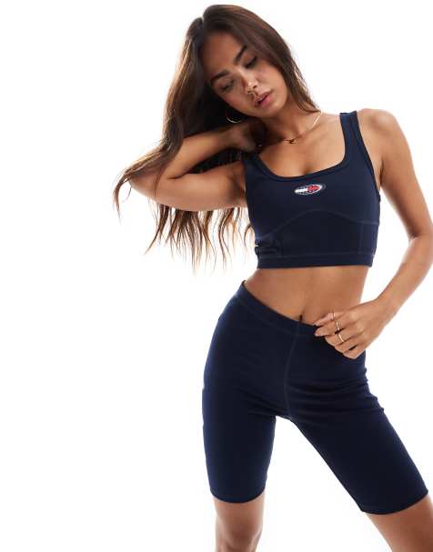 Tommy Jeans co-ord archive bralette in navy - view 1