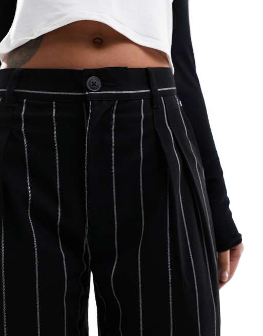 High waisted pinstripe store jeans