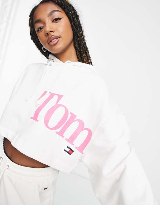 Tommy hilfiger deals crop top hoodie