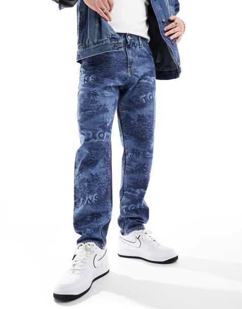 Tommy Jeans co-ord Isaac relaxed tapered jeans in mid wash - view 1