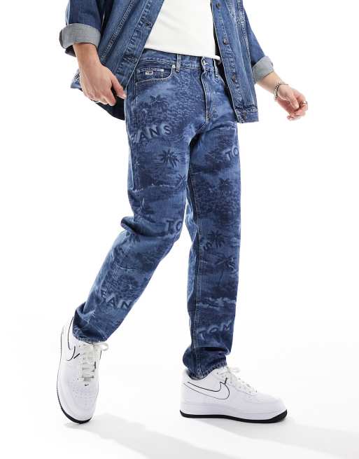 Tommy Jeans co-ord Isaac relaxed tapered jeans in mid wash, 4 of 5