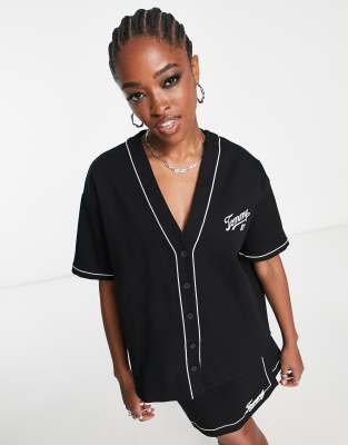 Black baseball jersey sale womens