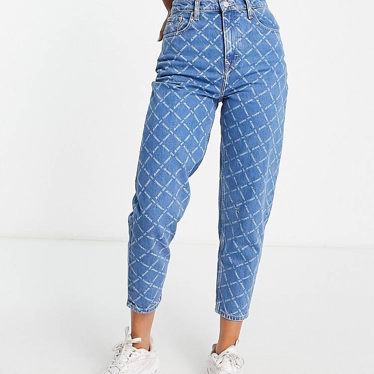 ASOS Damen Kleidung Hosen & Jeans Jeans Tapered Jeans London relaxed skater jeans with chain & angel bum embroidery 