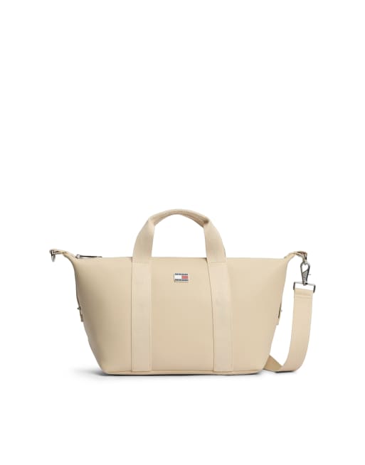 Tommy Jeans codzienna torba typu tote z paskiem crossbody w kolorze kremowym, 1 z 4