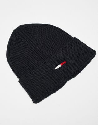 Tommy Jeans flag logo beanie and scarf set in black - ASOS Price Checker