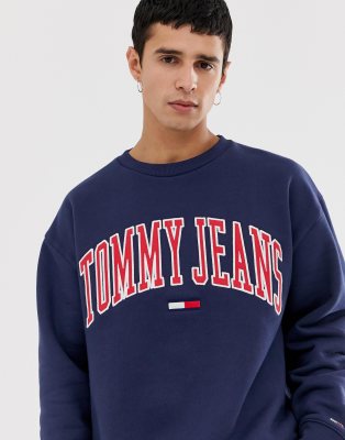 tommy jeans collegiate sweatshirt navy