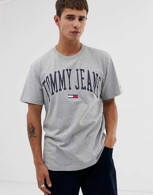 Tommy Jeans collegiate capsule t shirt in gray