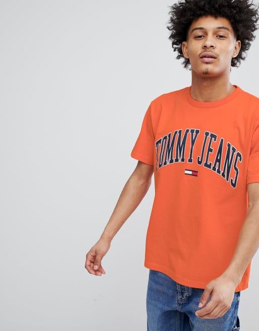 Tommy jeans 2024 orange shirt