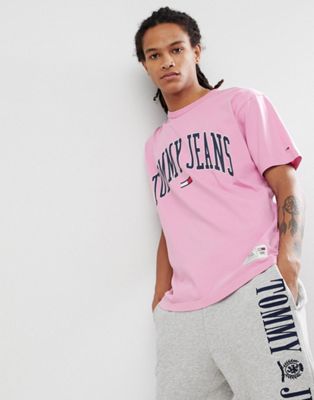 pink tommy jeans shirt