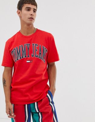 tommy jeans red t shirt