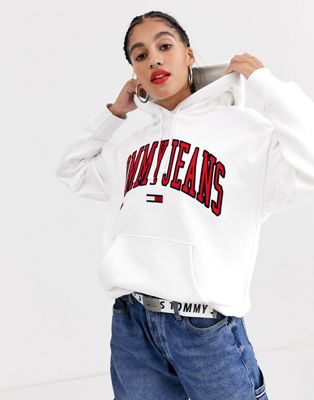 tommy jeans hoodie white