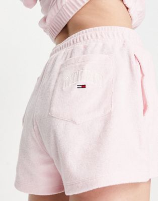 Tommy Jeans collegiate logo shorts in pink | ASOS