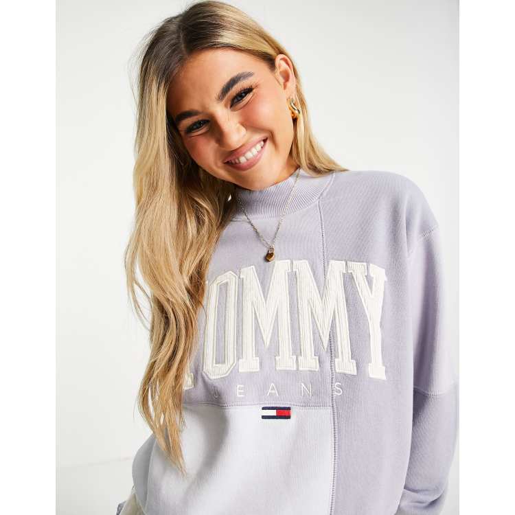 Tommy jeans deals collegiate sweatshirt navy