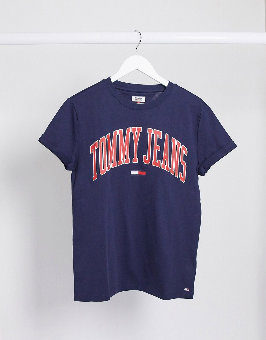 Tommy Jeans Collegiate Logo T-shirt in Navy