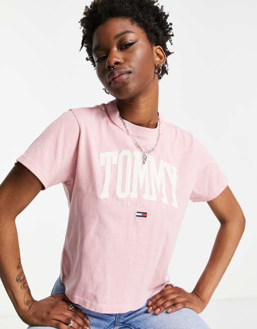 Tommy jeans store pink shirt