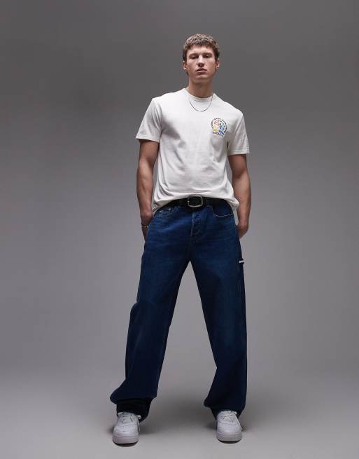 Tommy Jeans colorful crest logo t-shirt in heathered oat, 2 of 4