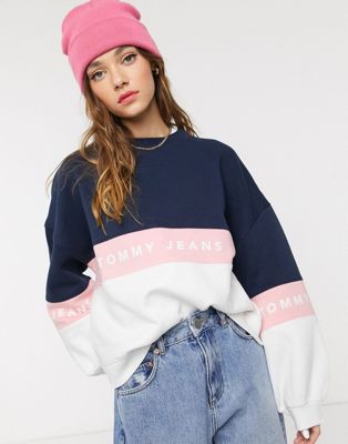 tommy colour block sweatshirt