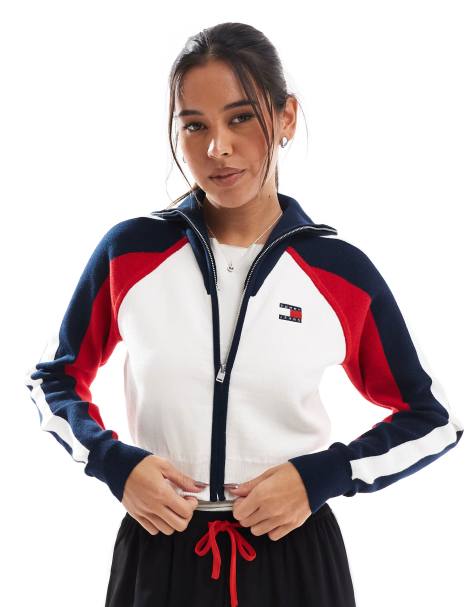 Tommy Jeans Colour-blocked cardigan with wool in multi - view 1