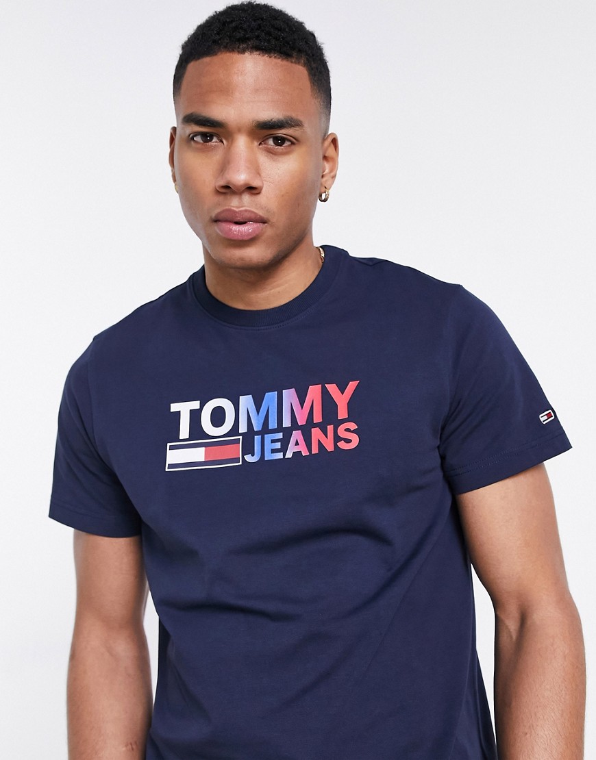 Tommy Jeans - Colour Corp - T-shirt med logo i tusmørkeblå-Marineblå