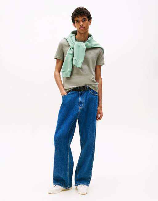 Tommy Jeans - Confezione da 2 T-shirt extra slim salvia e bianco, 3 di 5