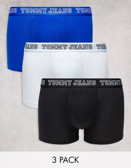 Tommy Jeans - Confezione da 3 boxer aderenti multicolore stile college 