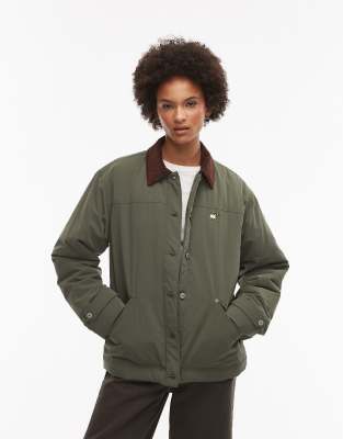 Tommy Jeans Cord Collar Chore Jacket In Green