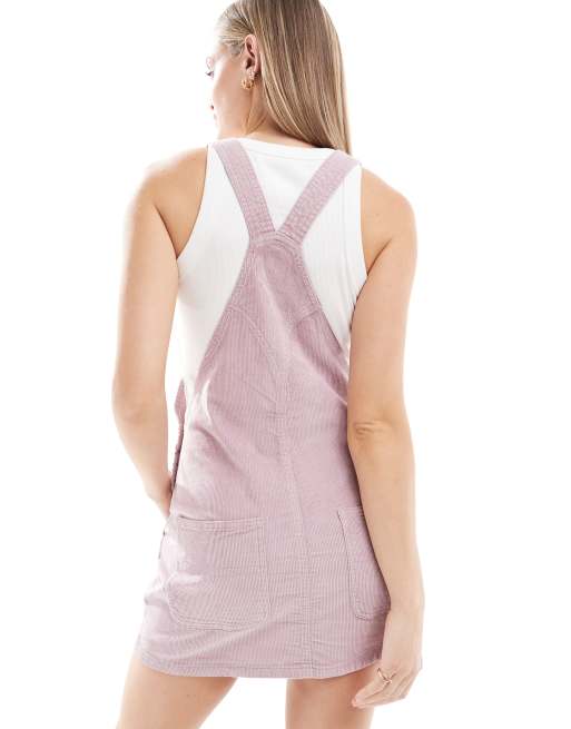 Pink cord dungaree dress best sale