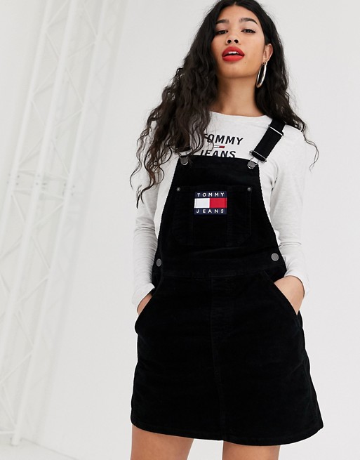 Tommy Jeans cord dungaree dress