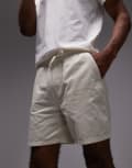 [Tommy Jeans] Tommy Jeans cord shorts in beige-Neutral Chest 40 Desert Sand Dune