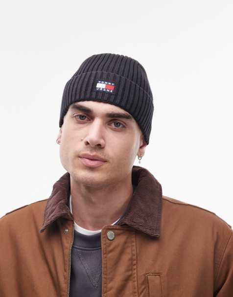 Tommy Jeans core beanie in black - view 1