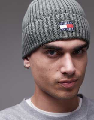 Tommy Jeans Core Beanie In Gray