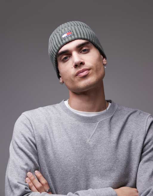 Tommy Jeans core beanie in khaki