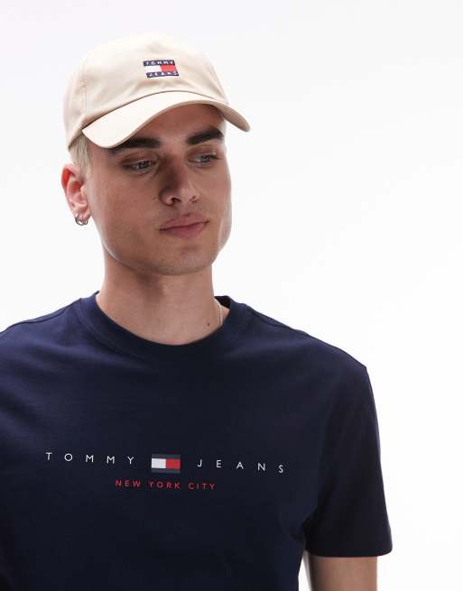 Tommy Jeans – Core – Beige keps med flagglogga