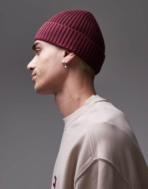 Tommy Jeans – Core – Bordowa czapka beanie, 2 z 3