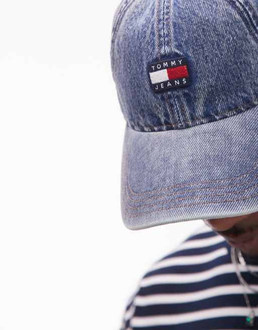 Tommy Jeans - Core - Casquette en jean à détail logo - Bleu indigo, 3 de 3