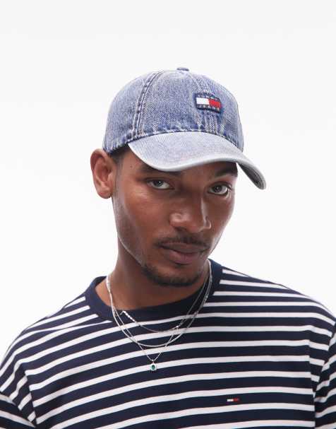 Tommy Jeans core flag denim cap in indigo blue - view 1